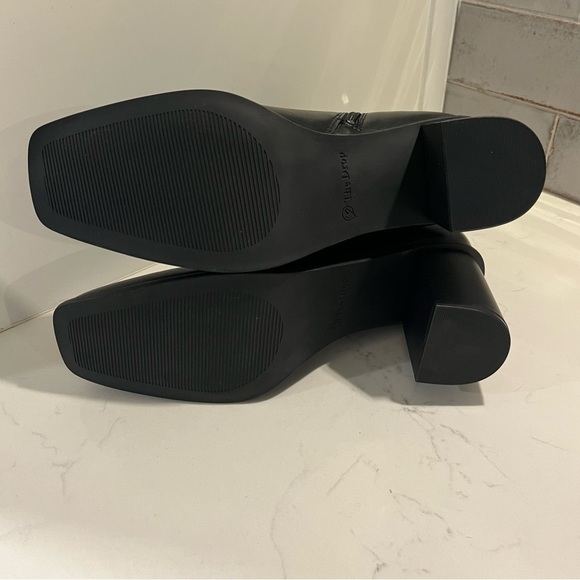 The Drop Black Faux Leather Ibita Ankle Boots 10 - Picture 12 of 13